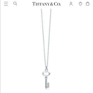 Authentic Tiffany and Co key pendant necklace